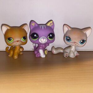 Littlest Pet Shop LPS Shorthair Cats - 3 Pack